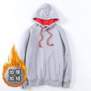 大角鹿 男士抓绒连帽衫