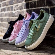 PUMA 彪马 Basket Platform Satin 365719 女子松糕休闲鞋 Prime会员免费直邮