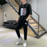 男士短袖t恤运动套装半袖五分裤两件套男装 券后￥99