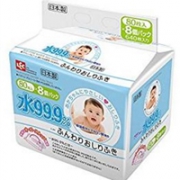 LEC 99.9%纯水湿巾 宝宝用湿巾 80抽*8包
