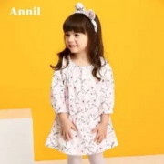 A类品质，安奈儿 纯棉印花长袖公主裙  3色