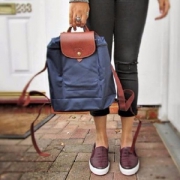 Longchamp 珑骧 女士中号双肩背包  2色