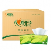 心相印抽纸卫生面巾家庭用餐巾软抽纸巾3层24包/箱