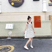 尚上阁 女士波点连衣裙