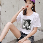 100%纯棉 短袖T恤 女 9.9元包邮（需用券）
