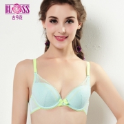 BLOSS/古今花小胸光面薄款蕾丝聚拢少女文胸罩内衣女 0GS75 58元