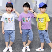 童装男童纯棉T恤牛仔套装 券后￥59.9