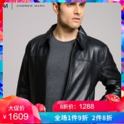 ANDREWMARC秋冬新款真皮皮衣男翻领绵羊皮青年帅气皮夹克外套 *2件 2474.4元（需用券，合1237.2元/件）