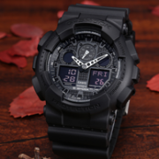 CASIO 卡西欧 G-SHOCK系列 GA-100-1A1 男士多功能双显运动手表