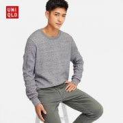 UNIQLO 优衣库 男装 华夫格圆领T恤(长袖) 414402
