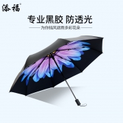 5月21日0点防紫外线超轻三折黑胶晴雨伞  券后19元