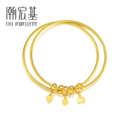 CHJ 潮宏基 SDG30000628 浓情蜜意 足金女款手镯 约12.85g 3970.65元包邮（需用券）