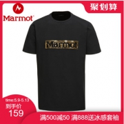 顶级户外 土拨鼠 Marmot 19夏季新款 棉氨针织面料 男休闲T恤 胸口烫金Logo 149元最低价