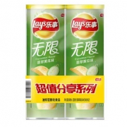 18点：乐事（Lay's） 休闲零食 无限组合 薯片 黄瓜味 104克*2罐