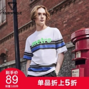 商场同款，马克华菲 时尚潮流短袖印花T恤