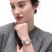 再降￥60！Anne Klein 安妮·克莱因 AK/2512LPGB 女士极简镶钻时尚腕表 Prime会员免费直邮含税