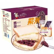 新鲜短保、18万好评：好吃主义 紫米夹心奶酪吐司 550g