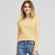 UNIQLO 优衣库  413670 女士罗纹棉质圆领T恤