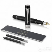 Parker 派克 Duofold Centennial 世纪名望纯黑白夹钢笔（大豆腐）M尖 Prime会员免费直邮含税