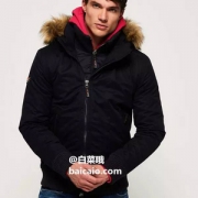 S码，Superdry 极度干燥 Microfibre SD-Windbomber 男士连帽飞行员夹克 Prime会员免费直邮含税