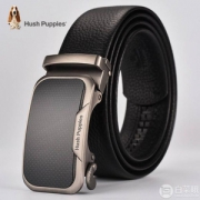 Hush Puppies 暇步士 男士真皮合金自动扣皮带 赠卡包