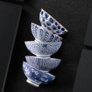 Mino Yaki 美浓烧 古染 陶瓷碗套装 5.5英寸*5个 +凑单品 119.3元包邮（双重优惠）