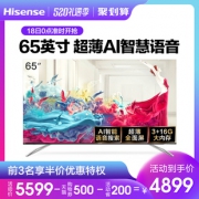18日0点：Hisense 海信 H65E72A 65英寸 4K液晶电视 4899元包邮