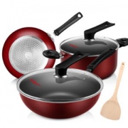 COOKERKING炊大皇不粘三件套装锅