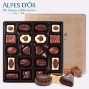 比利时进口，Alpes d'Or 爱普诗 夹心巧克力铁壳礼盒216g*2盒