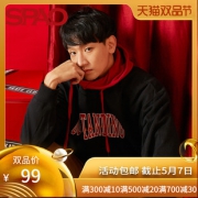 SPAO SPMW849C08 男士套头加绒卫衣 99元