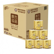 20点：清风 (APP) 卷纸 原木纯品金装系列 4层200克卫生纸*27卷 (整箱销售) *2件
