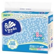 京东PLUS会员：Vinda 维达 细韧系列 抽纸 3层120抽8包（160*195mm） *5件 70.3元（合14.06元/件）
