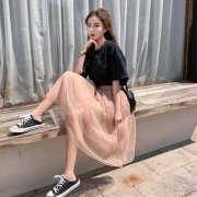 紫篇 ZP2019 女士网纱半身裙