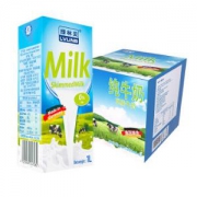 LVLINB绿林贝超高温灭菌脱脂纯牛奶1L*6盒*3件