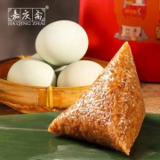 嘉庆斋 鲜肉粽 140g*4只+咸鸭蛋 55g*4只