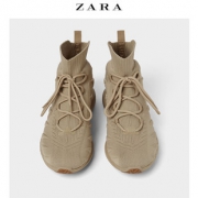 ZARA 15157302102 男鞋 米色高筒运动休闲鞋 499元