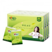 心相印 茶语丝享系列 手帕纸 4层*6片*24包 *15件