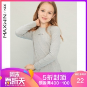 24日21时 maxwin女中大童4-14岁童装荷叶下摆长袖T恤 29.5元