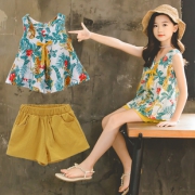 ￥39.9 女童 碎花背心衫两件套