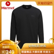 顶级户外 土拨鼠 Marmot 2019夏季新款 棉氨面料 男弹力长T恤 胸口立体Logo 239元新款首降 正价399元
