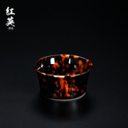 非遗传人秦卖松监制 景德镇 酒金玳瑁釉主人杯 188元包邮 高档木质礼盒装