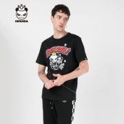 HIPANDA 你好熊猫 设计潮牌 男款 ROCK ROLL滚石熊猫T恤 69元
