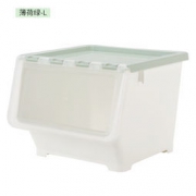 BELO 百露 透明翻盖塑料收纳箱 薄荷绿 大号 *3件 68.5元包邮（双重优惠，合22.83元/件）