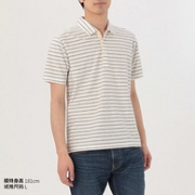 MUJI 无印良品 男士 条纹 POLO衫