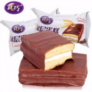 真巧 巧克力涂层夹心蛋糕 1kg 2种口味
