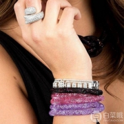 Swarovski 施华洛世奇 Stardust 紫色仿水晶双环手链5120044  Prime会员凑单免费直邮含税
