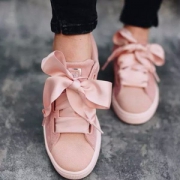 PUMA 彪马 Suede Heart Satin 蝴蝶结板鞋 £26.2