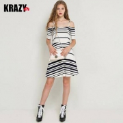 Krazy 女士露肩连衣裙
