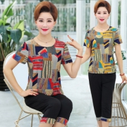两件套 妈妈夏装套装2019上衣+裤子 券后￥29.9
