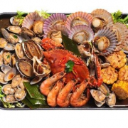 浩源 冷冻香辣海鲜盛宴（梭子蟹/鲍鱼/海螺/扇贝/虾/蛤蜊）1100g 盒装